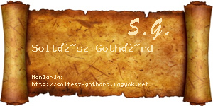 Soltész Gothárd névjegykártya